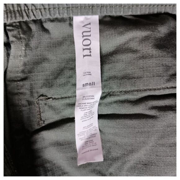 Vuori Pants S Womens Green Ripstop Jogger Hiking Cotton Stretch Regular Solid - Picture 4 of 4